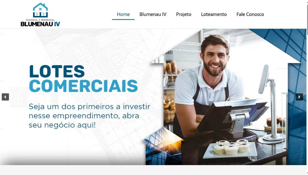 Site do Blumenau IV desenvolvido pela CS Projetos