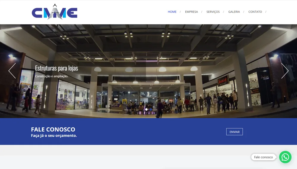 Site da CMME desenvolvido pela CS Projetos