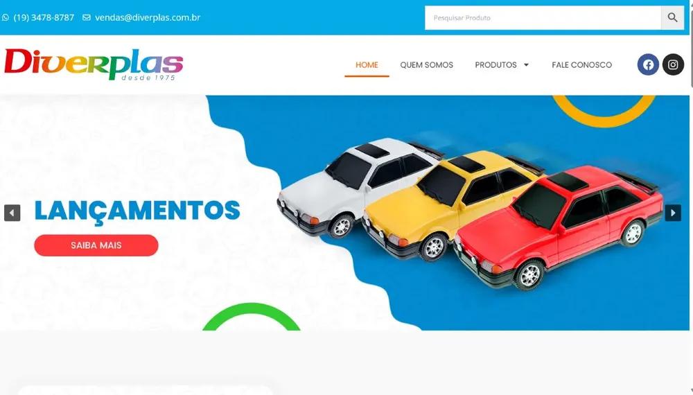 Site da Diverplas desenvolvido pela CS Projetos