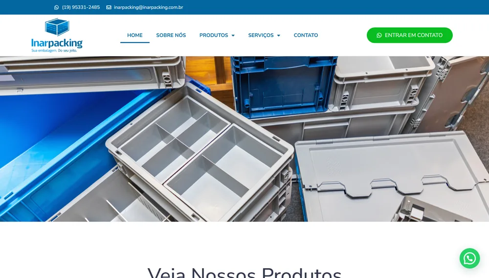 Site da Inar Packing desenvolvido pela CS Projetos
