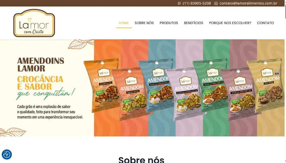 Site da Lamor Alimentos desenvolvido pela CS Projetos