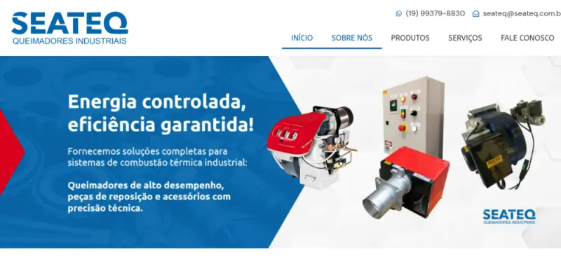 Site da Seateq desenvolvido pela CS Projetos